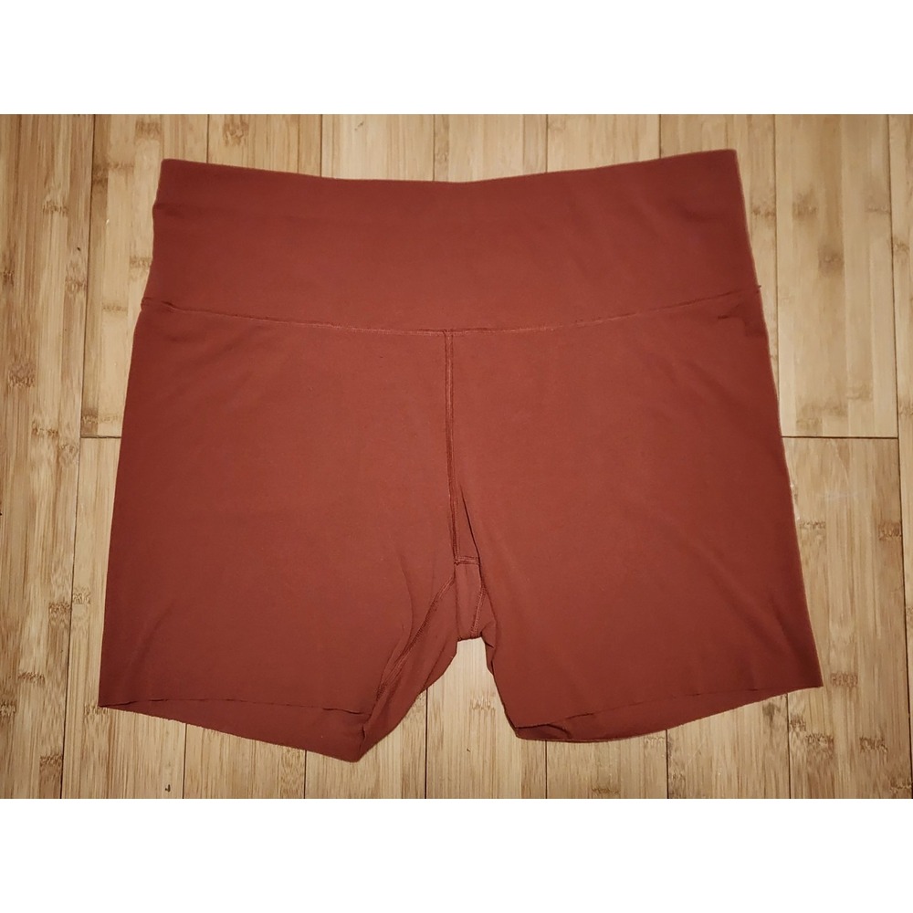 Nike Yoga Luxe 3X PLUS 7" Womens High-Rise Shorts Workout Gym Orange DC5417-671